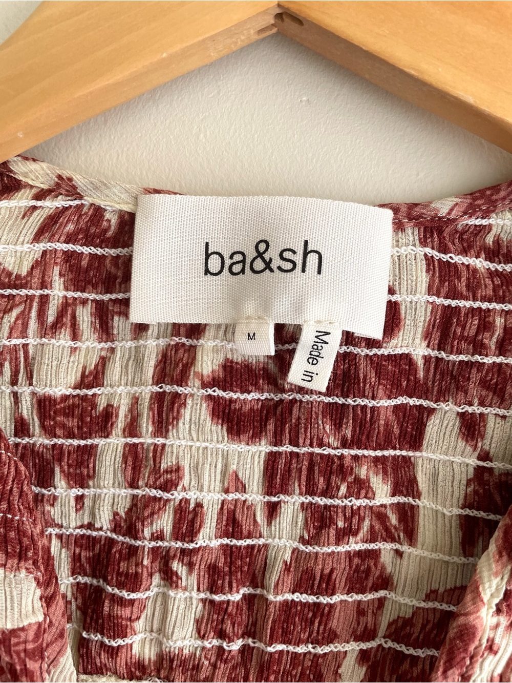 ba&sh Floral Lightweight Crepe Ruffle-Sleeve Top - Picture 3 of 9